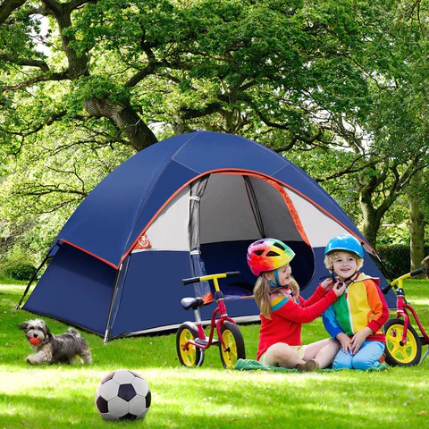 set up a camping tent